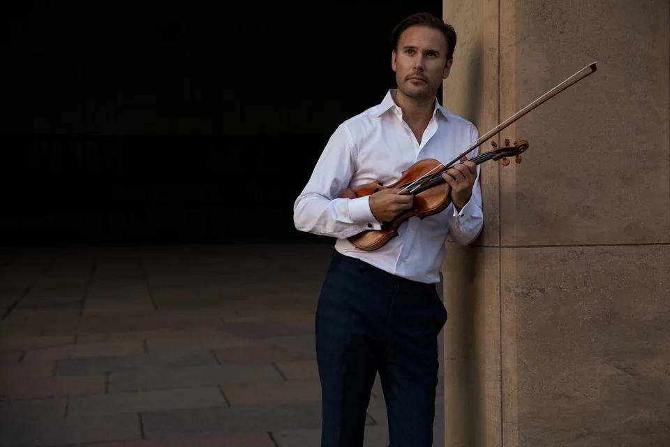 Christian Svarfvar with his violin