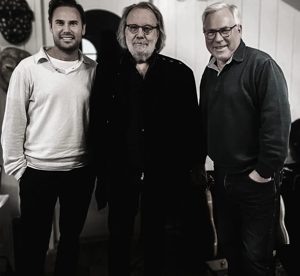 Christian Svarfvar med Benny Andersson och Anders Berglund